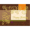 Foil Swirl Happy Birthday Card